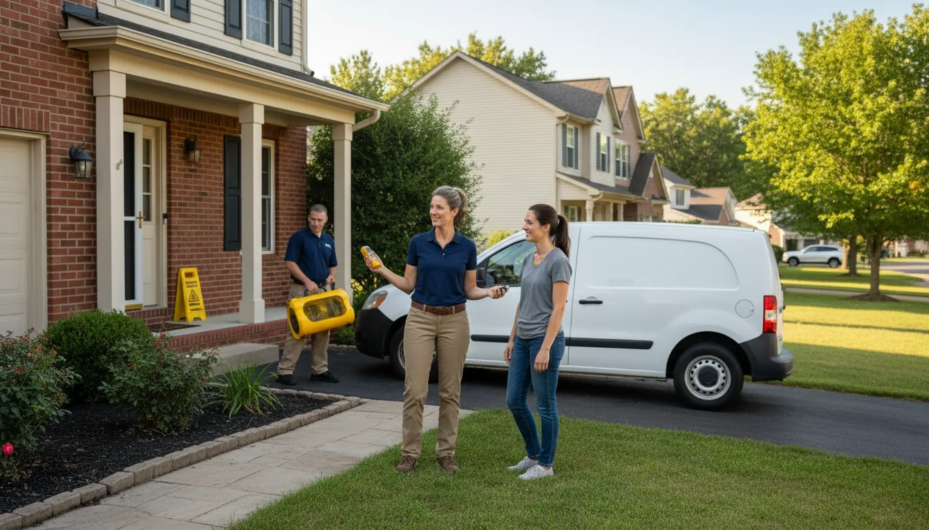 Residential water damage restoration in Venetia, PA